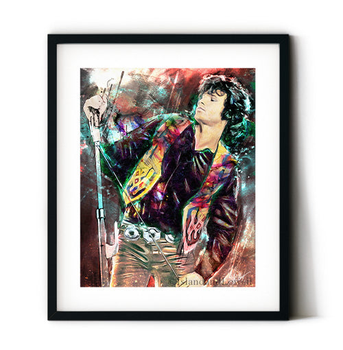 Jim Morrison wall art. Poster of The Doors singer Morrison. Los Angeles art print.