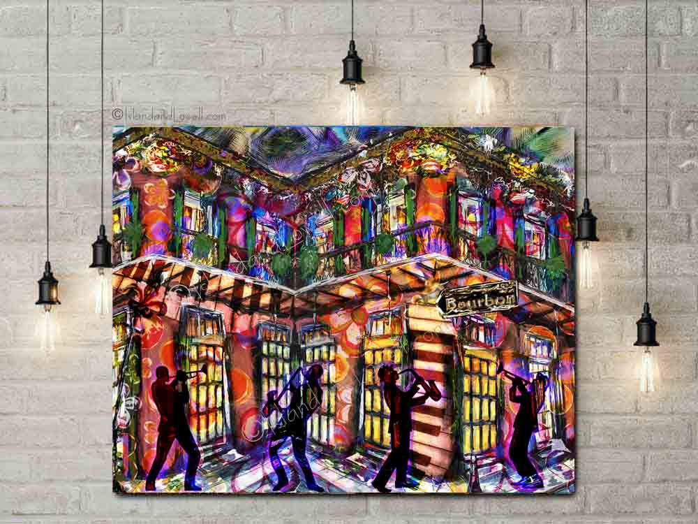 New Orleans art prints. Mardi gras wall art.  New Orleans Mardi Gras art.