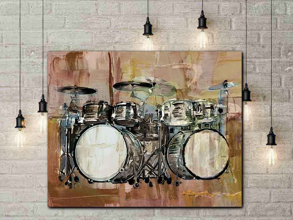 drum set art canvas