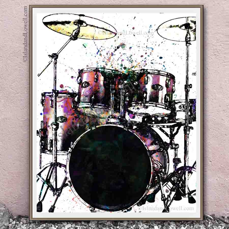 drummer wall art, decor for music room