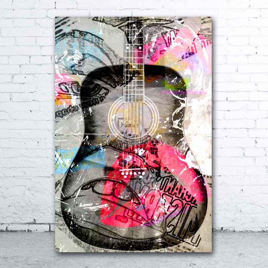 electric guitar pop art