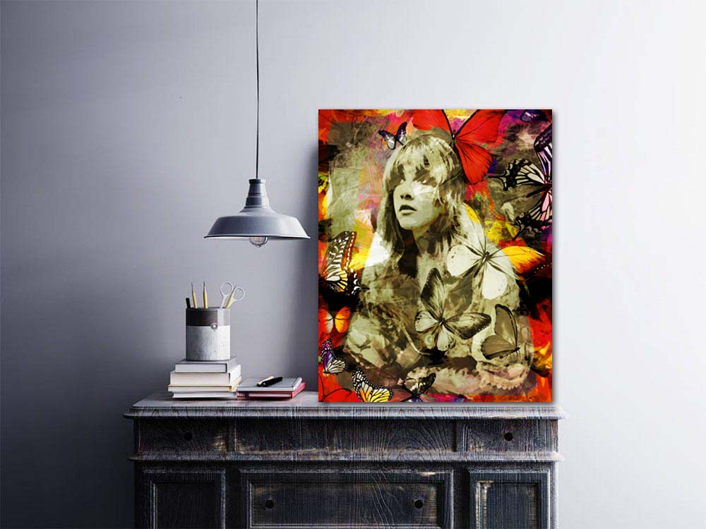 Stevie Nicks canavs print. Nicks wall art canvas.