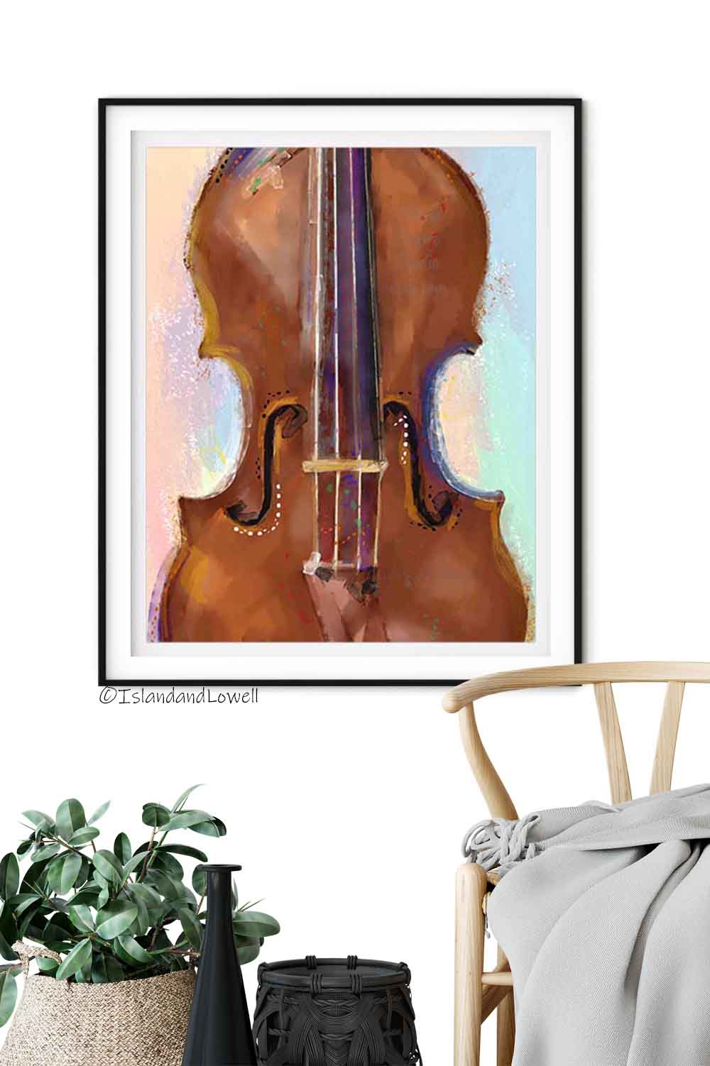 Violin wall art. Violin player gift.